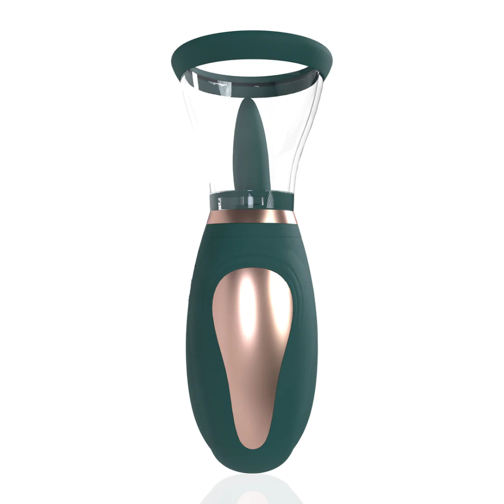 Pumped by Shots Enhance - Rechargeable Vulva and Breast Pump - Forest Green