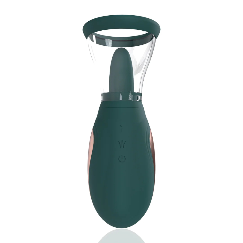 Pumped by Shots Enhance - Rechargeable Vulva and Breast Pump - Forest Green