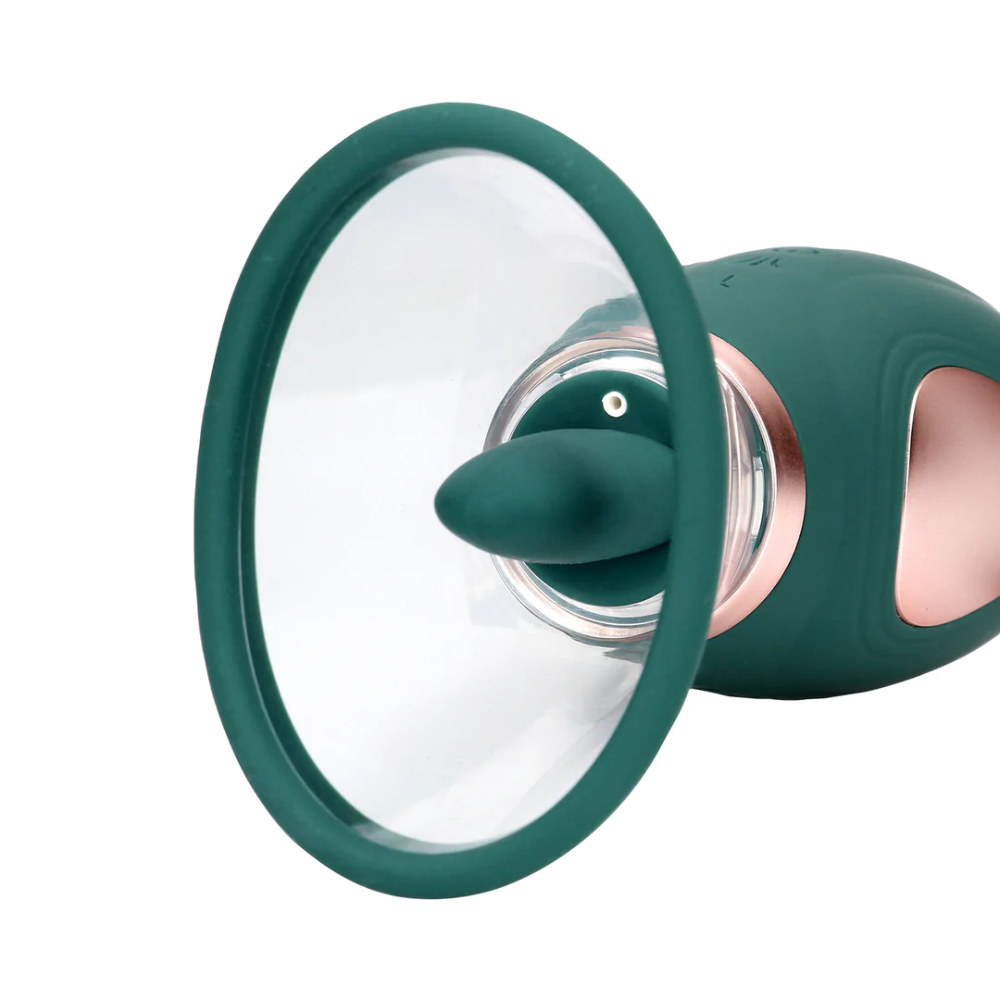 Pumped by Shots Enhance - Rechargeable Vulva and Breast Pump - Forest Green