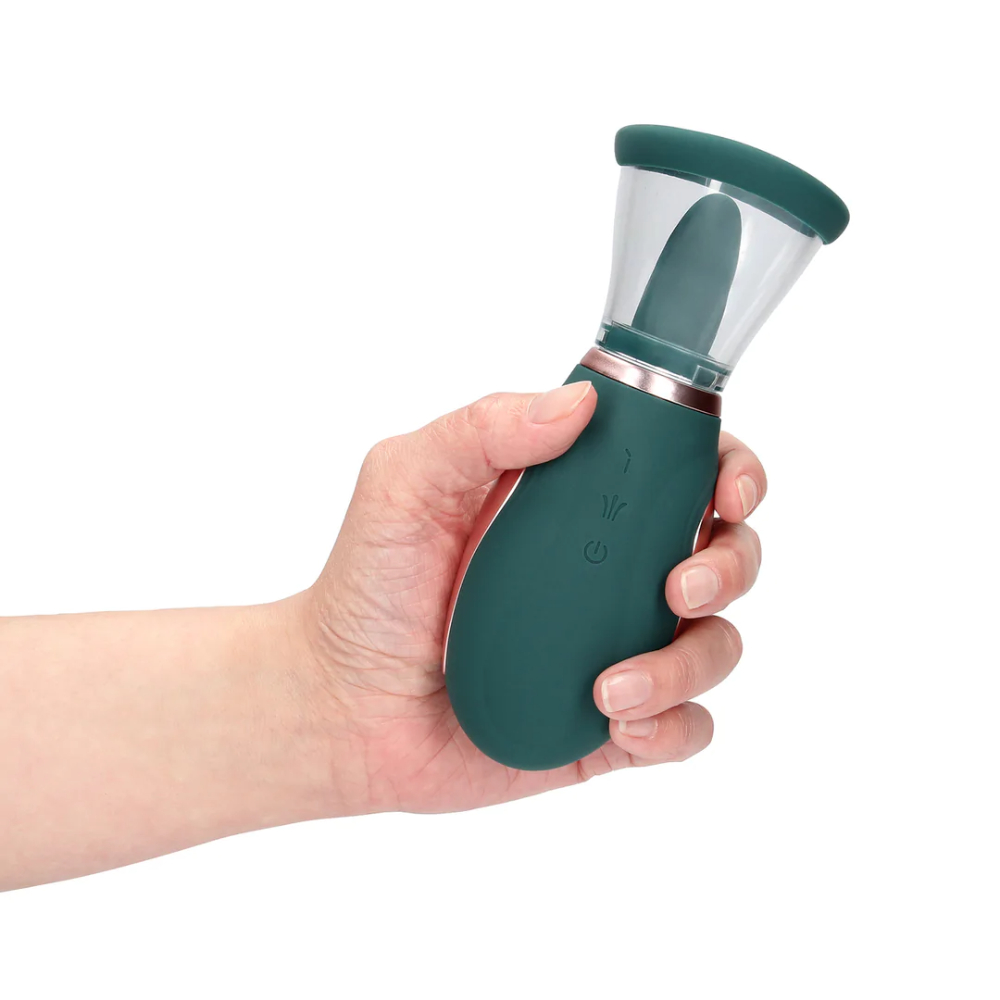 Pumped by Shots Enhance - Rechargeable Vulva and Breast Pump - Forest Green