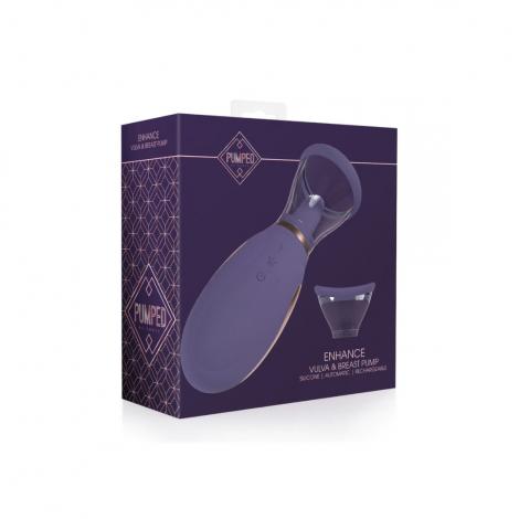 Pumped by Shots Enhance - Rechargeable Vulva and Breast Pump - Purple