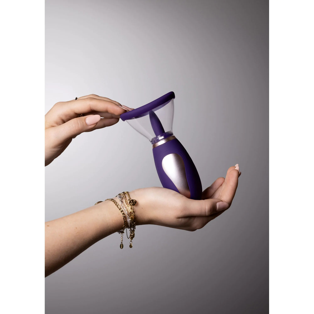 Pumped by Shots Enhance - Rechargeable Vulva and Breast Pump - Purple