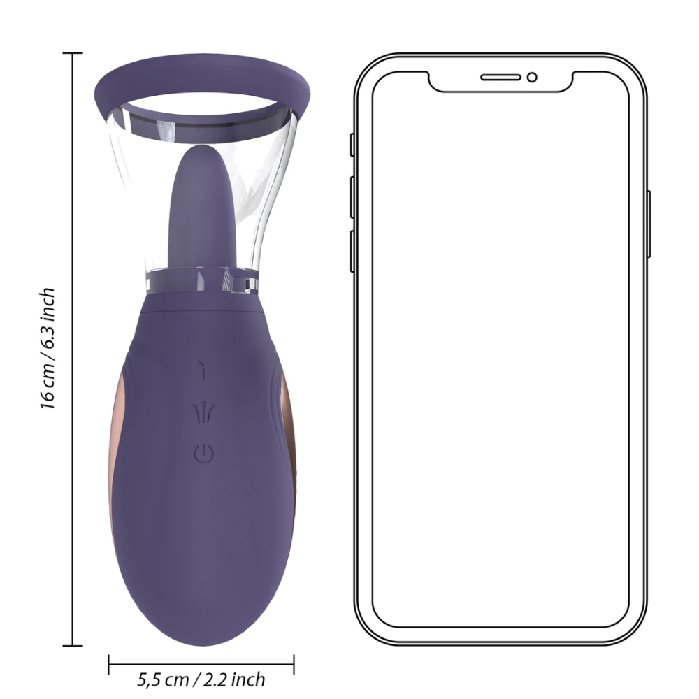 Pumped by Shots Enhance - Rechargeable Vulva and Breast Pump - Purple