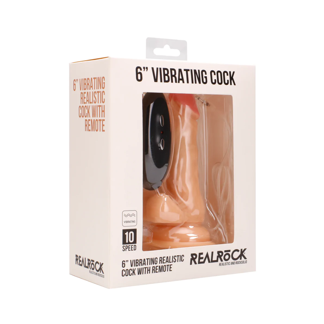 RealRock by Shots Vibrating Realistic Cock with Scrotum