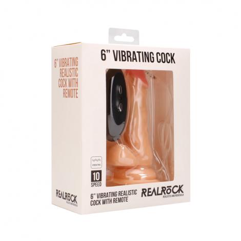 RealRock by Shots Vibrating Realistic Cock with Scrotum